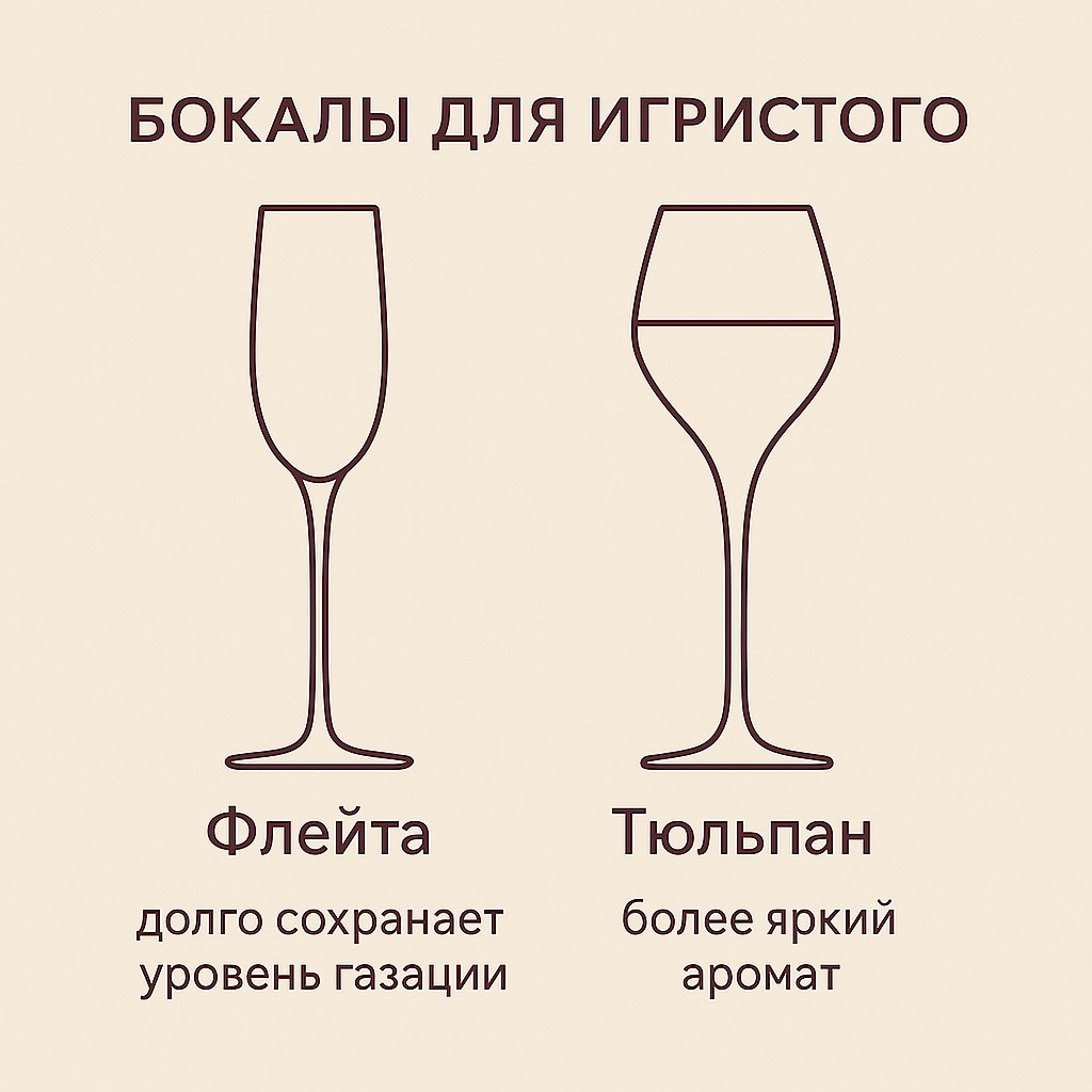 Бокалы для игристых